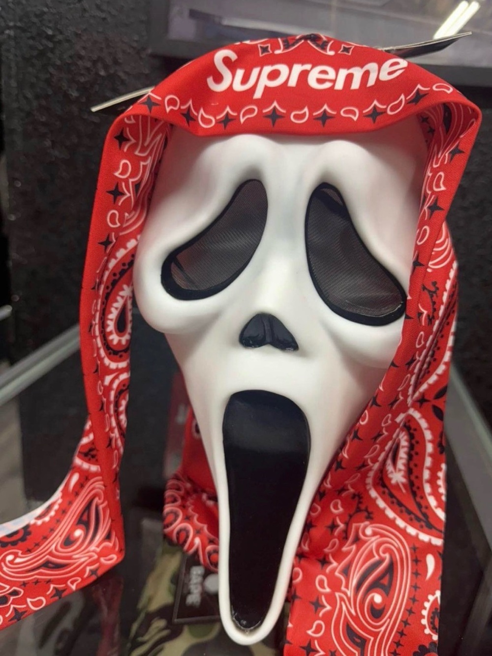 Supreme Red Bandana Ghost adult Face mask